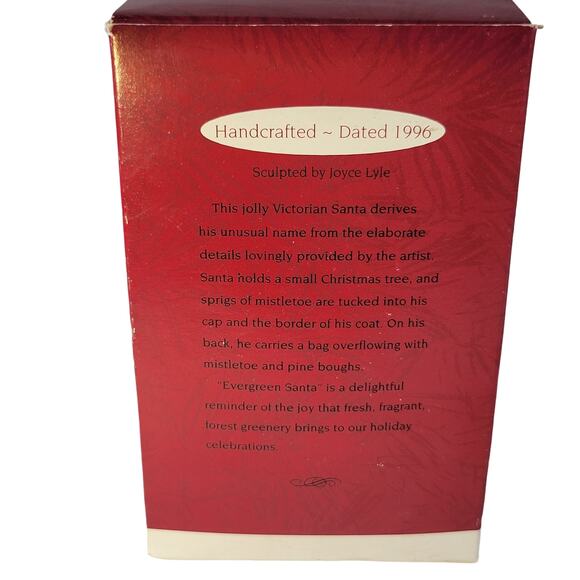 1996 Hallmark Keepsake Evergreen Santa Ornament Special Edition - Picture 10 of 13